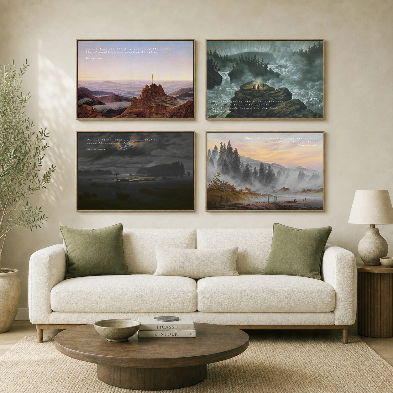 Set of 4 — Friedrich — Cross & Creation