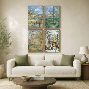 Set of 4 — Pissarro — Seasons of Pontoise