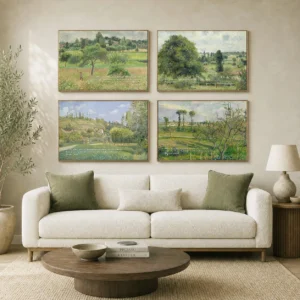 Set of 4 — Pissarro — Views from the Window