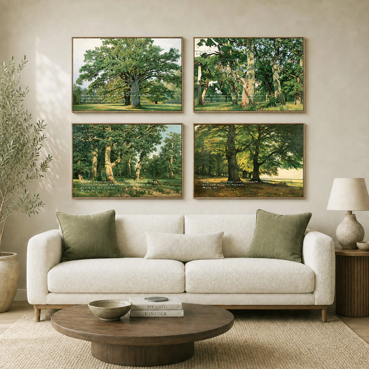 Set of 4 — Shishkin — Ancient Trees & Quiet Fields