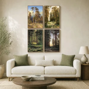 Set of 4 — Shishkin — Paths Through the Forest